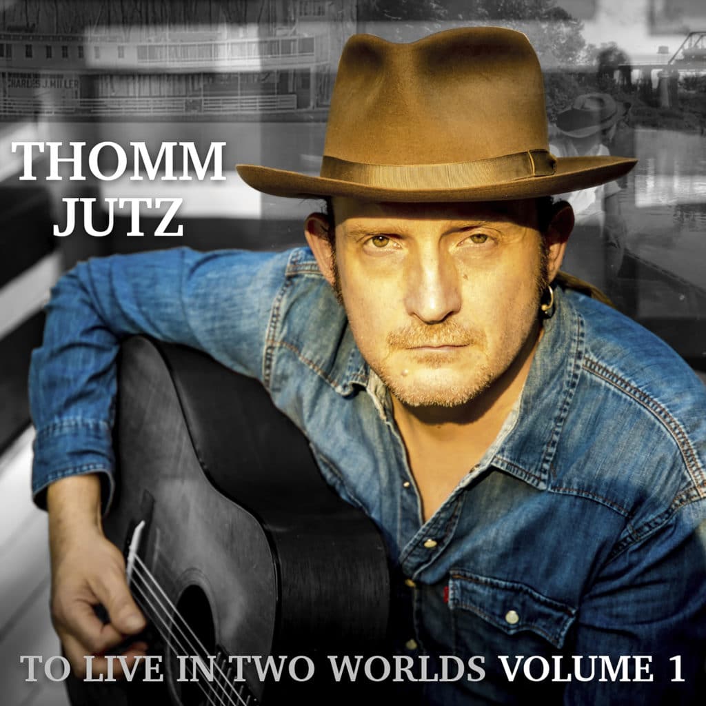 The cover of Thomm Jutz's album, To Live In Two Worlds